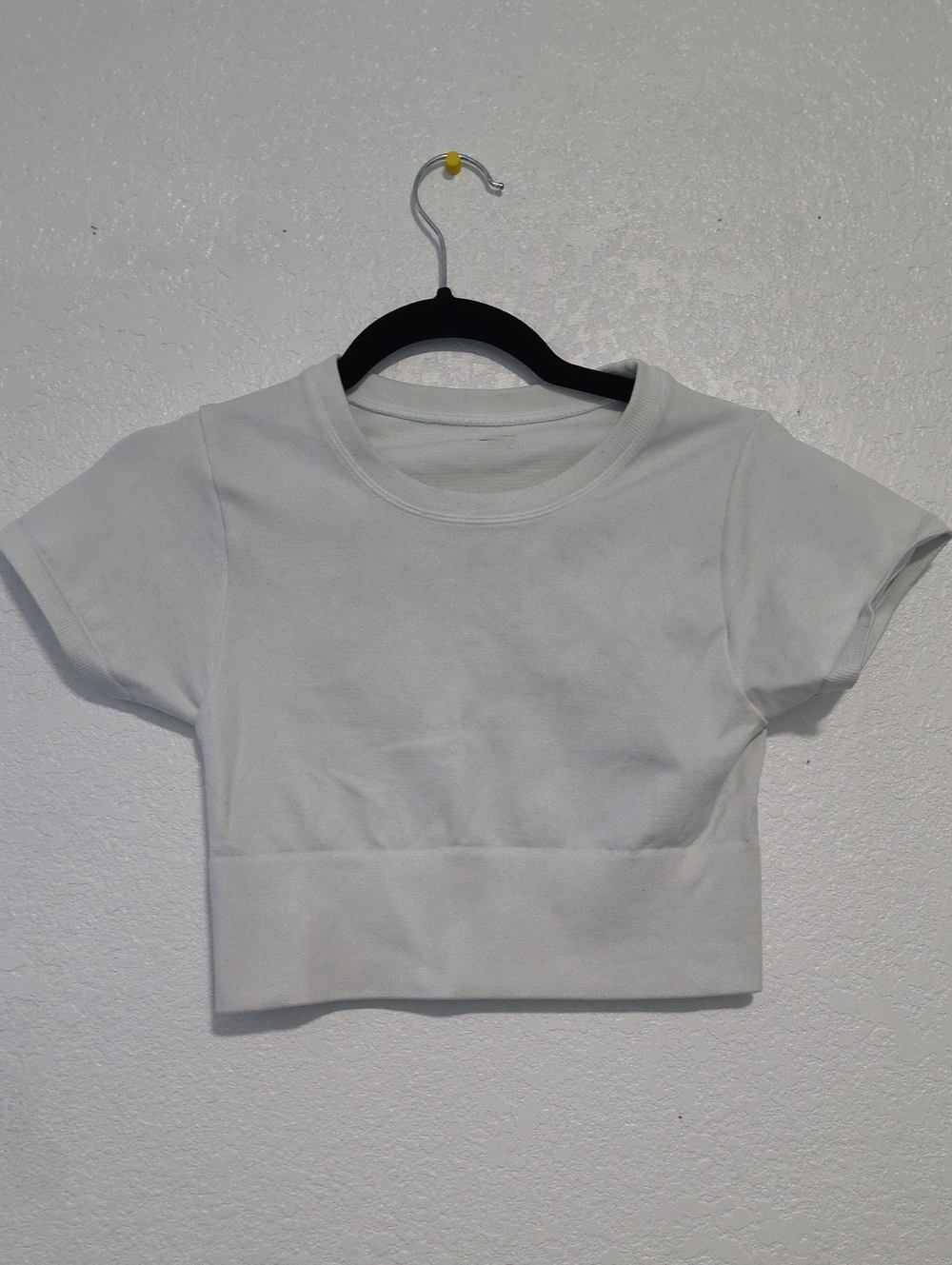 aerie White Cropped Crewneck Tee